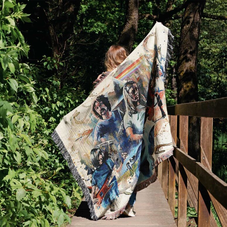 Pink Floyd OilPaint Artwork Limited Edition Woven Blanket Pink Floyd OilPaint Artwork Limited Edition Woven Blanket