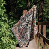 Woven Blanket 02 Pink Floyd Photo Mosaic Print Art Of All Things - OtherBrick
