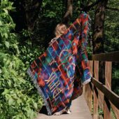 Woven Blanket 02 Pink Floyd The Wall Water Painting - OtherBrick