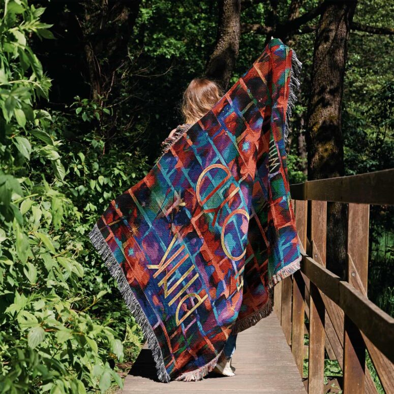 Pink Floyd The Wall Water Painting Woven Blanket Pink Floyd The Wall Water Painting Woven Blanket