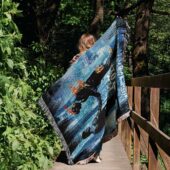 Woven Blanket 02 Pink Floyd Wish You Were Here Trippy - OtherBrick