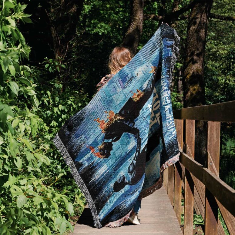 Pink Floyd Wish You Were Here Trippy Woven Blanket