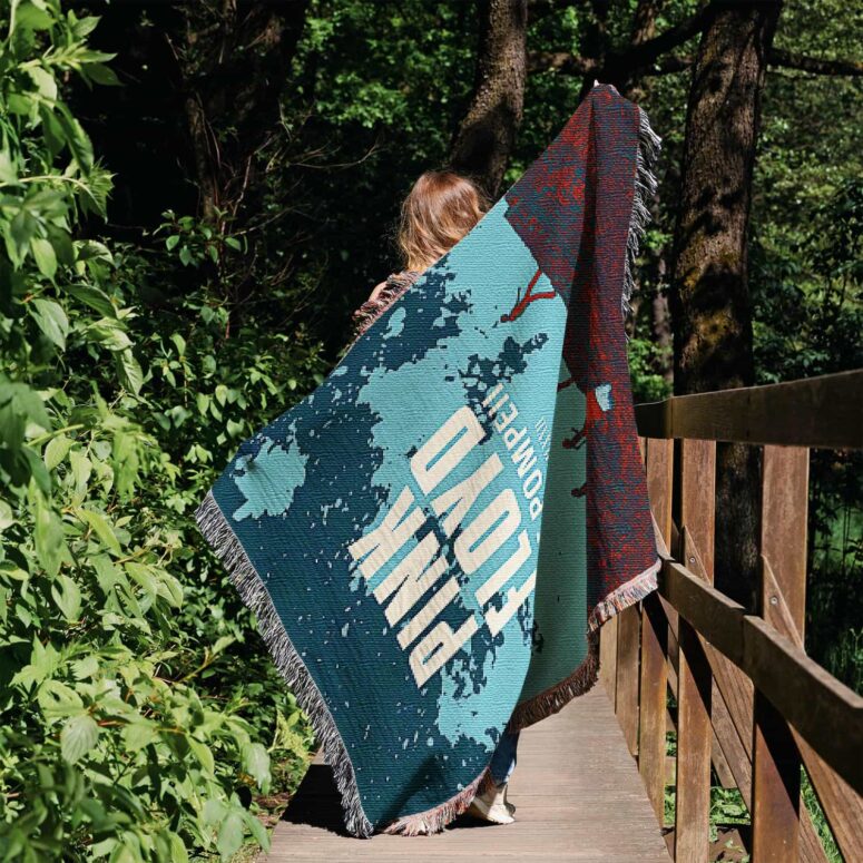 Pink Floyd at Pompeii MCMLXXII Woven Blanket
