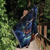 Woven Blanket 02 Rick And Morty The Dark Side Of The Moon - OtherBrick