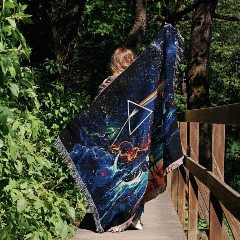 Rick and Morty The Dark Side Of The Moon Woven Blanket