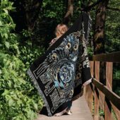 Woven Blanket 02 The Dark Side Of The Moon 1972 Owl Eyes - OtherBrick