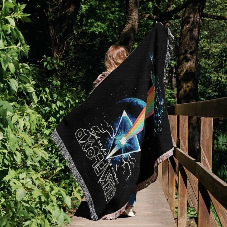 The Dark Side Of The Moon Attack Earth Art back Woven Blanket The Dark Side Of The Moon Attack Earth Art back Woven Blanket