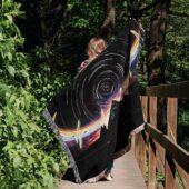 Woven Blanket 02 The Dark Side Of The Moon Pyramid Night Sky - OtherBrick