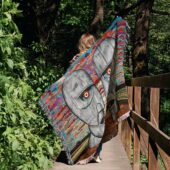Woven Blanket 02 The Division Bell Painting Art - OtherBrick
