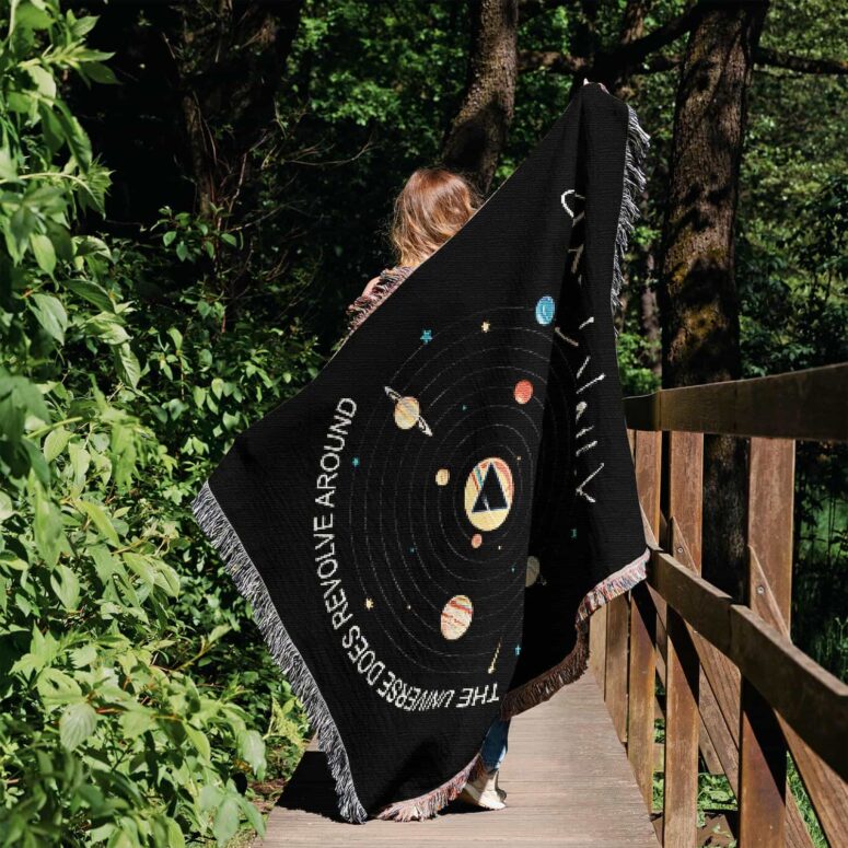 The Universe does Revolve Around Woven Blanket The Universe does Revolve Around Woven Blanket