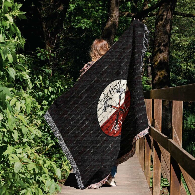 The Wall Emblem on Brick Background Woven Blanket The Wall Emblem on Brick Background Woven Blanket