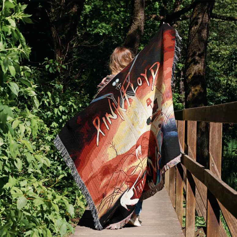 The Wall Water Color Painting Woven Blanket The Wall Water Color Painting Woven Blanket