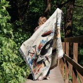 Woven Blanket 02 Turntable Animals Division Bell Wywh Dsotm - OtherBrick