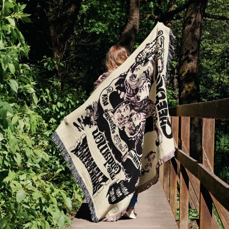 Venice Kaliforniyada Cheetah klubu 1967 Woven Blanket Venice Kaliforniyada Cheetah klubu 1967 Woven Blanket