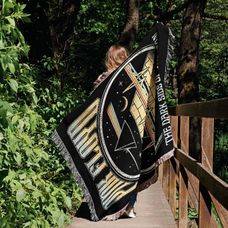 Vintage Pyramid Dark Side Woven Blanket