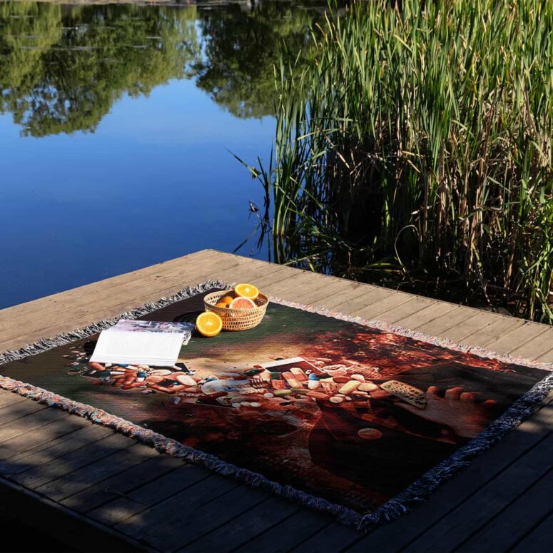 Comfortably Numb Abstract Woven Blanket Comfortably Numb Abstract Woven Blanket