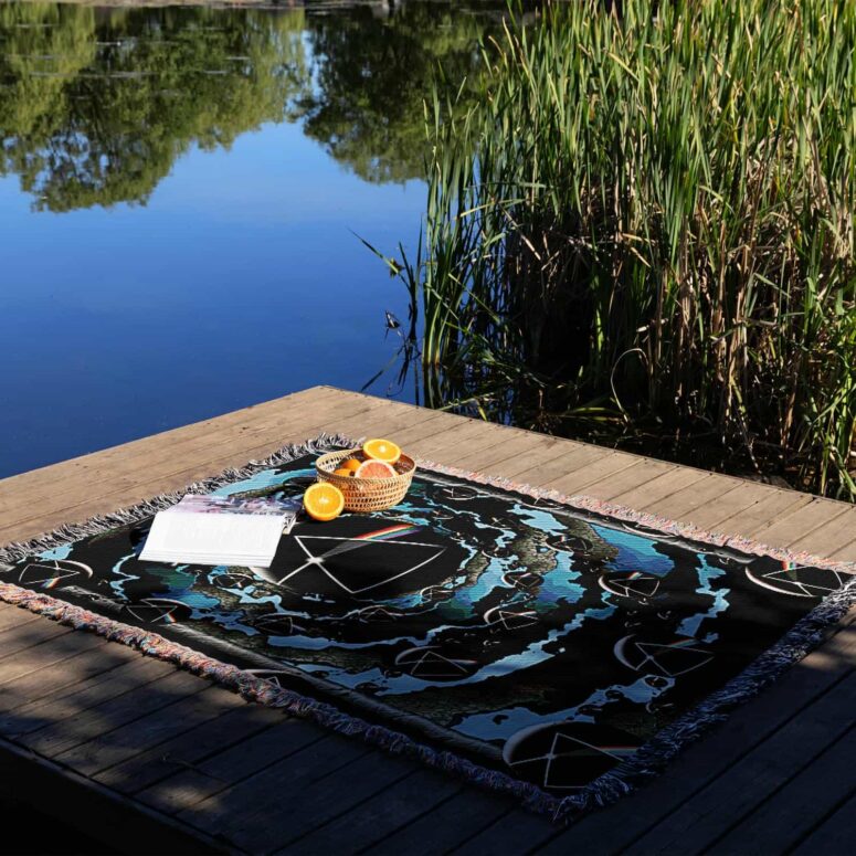 Good bye Blue Sky Dark Side Of the Moon Woven Blanket Good bye Blue Sky Dark Side Of the Moon Woven Blanket