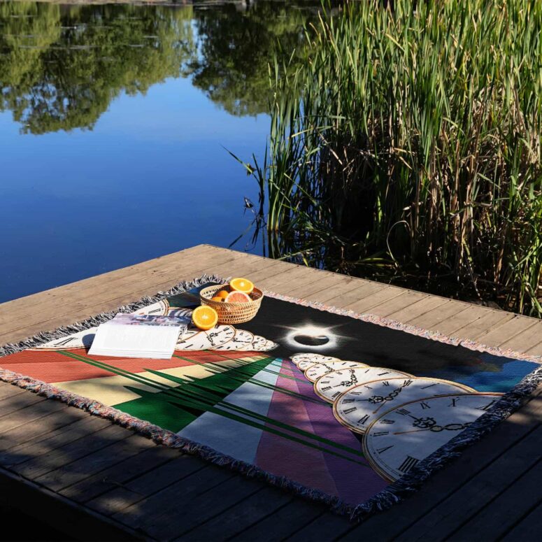 Pink Floyd Eclipse Road Time Dark Side Of The Moon Woven Blanket Pink Floyd Eclipse Road Time Dark Side Of The Moon Woven Blanket