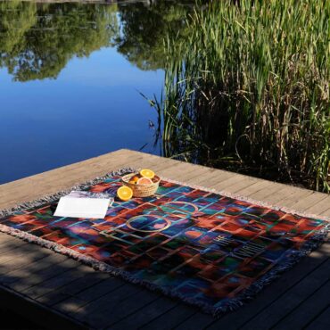 Pink Floyd The Wall Water Painting Woven Blanket