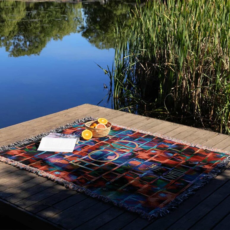 Pink Floyd The Wall Water Painting Woven Blanket Pink Floyd The Wall Water Painting Woven Blanket