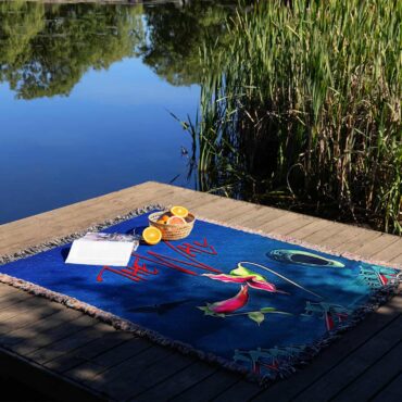 The Wall Hammer Flower Screaming Face Woven Blanket