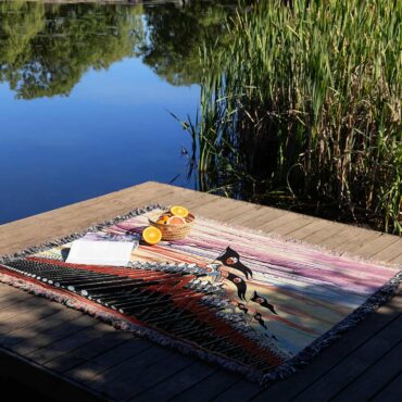 The Wall Marching Hammers Drawing Art Woven Blanket