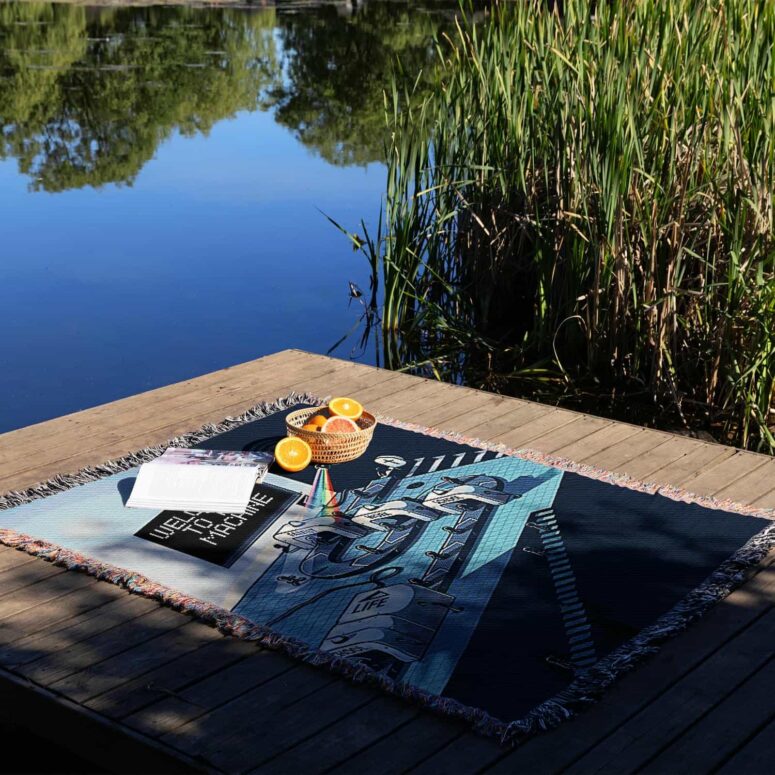 Welcome To The Machine Woven Blanket