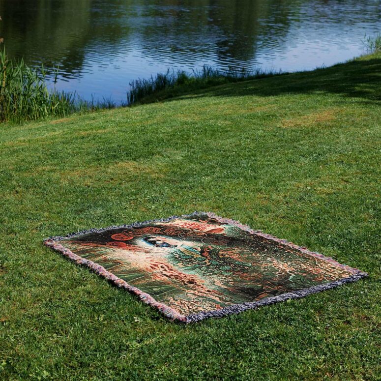 A Saucerful of Secrets Woven Blanket