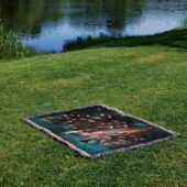 Woven Blanket 04 David Gilmour Dark And Velvet Night Art - OtherBrick