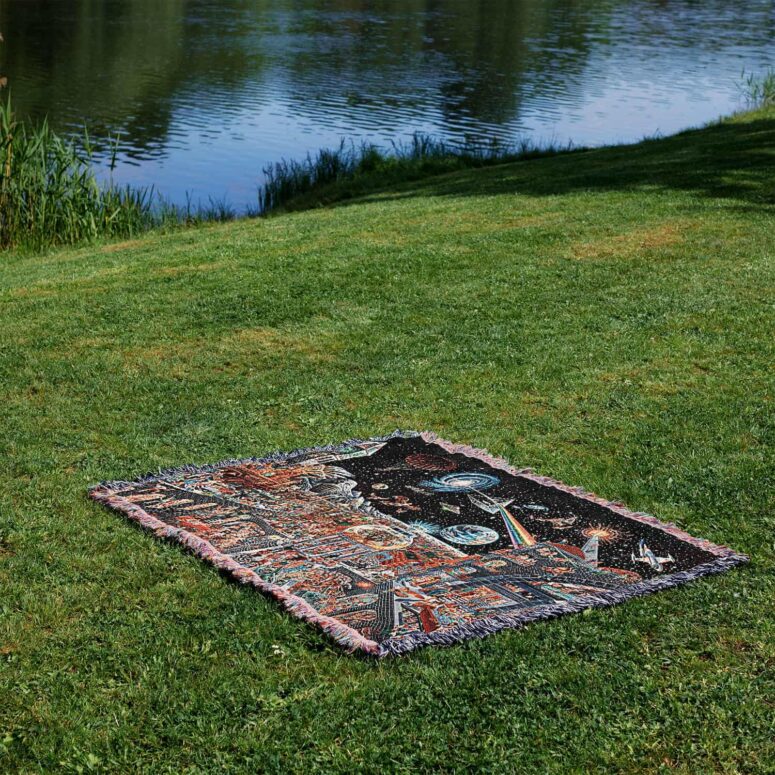 Echoes From The Darkside Of The Moon Woven Blanket