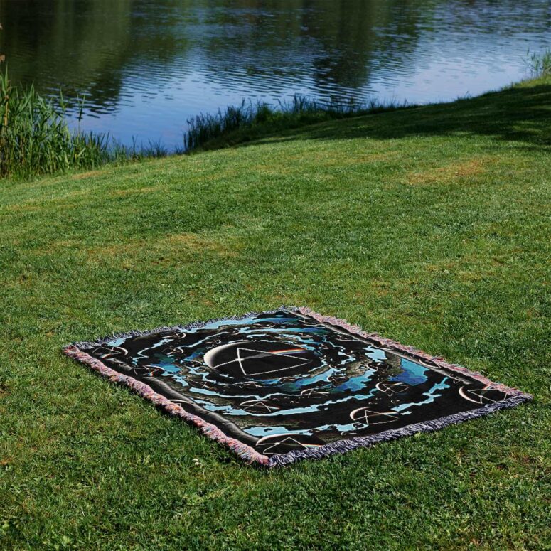 Good bye Blue Sky Dark Side Of the Moon Woven Blanket Good bye Blue Sky Dark Side Of the Moon Woven Blanket