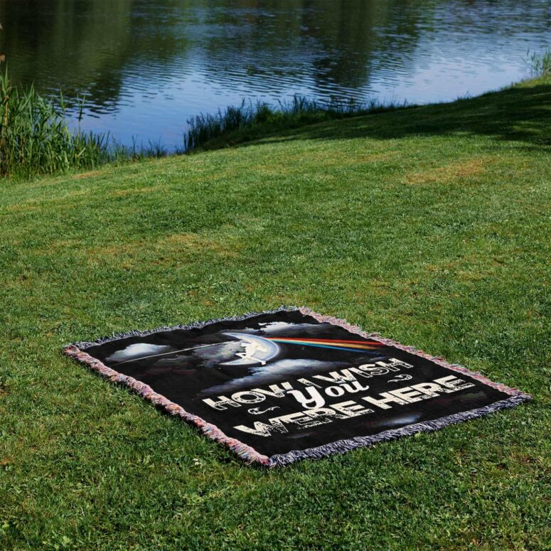 How Wish You Were Here Art Woven Blanket