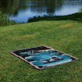 Woven Blanket 04 Lilo And Stitch Starry Sky Dark Side Of The Moon - OtherBrick