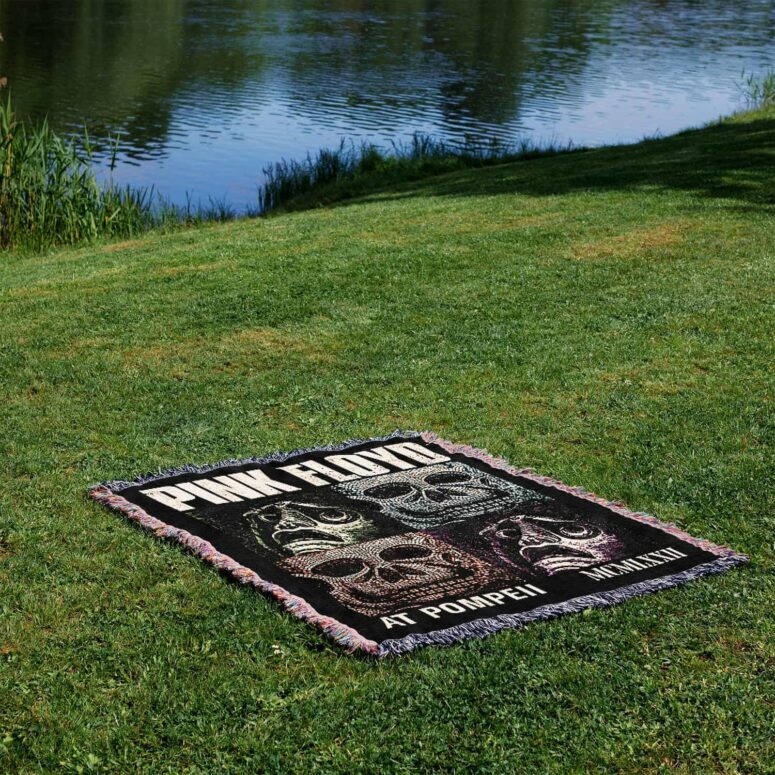 Memento Mori Pink Floyd Live at Pompeii Woven Blanket Memento Mori Pink Floyd Live at Pompeii Woven Blanket