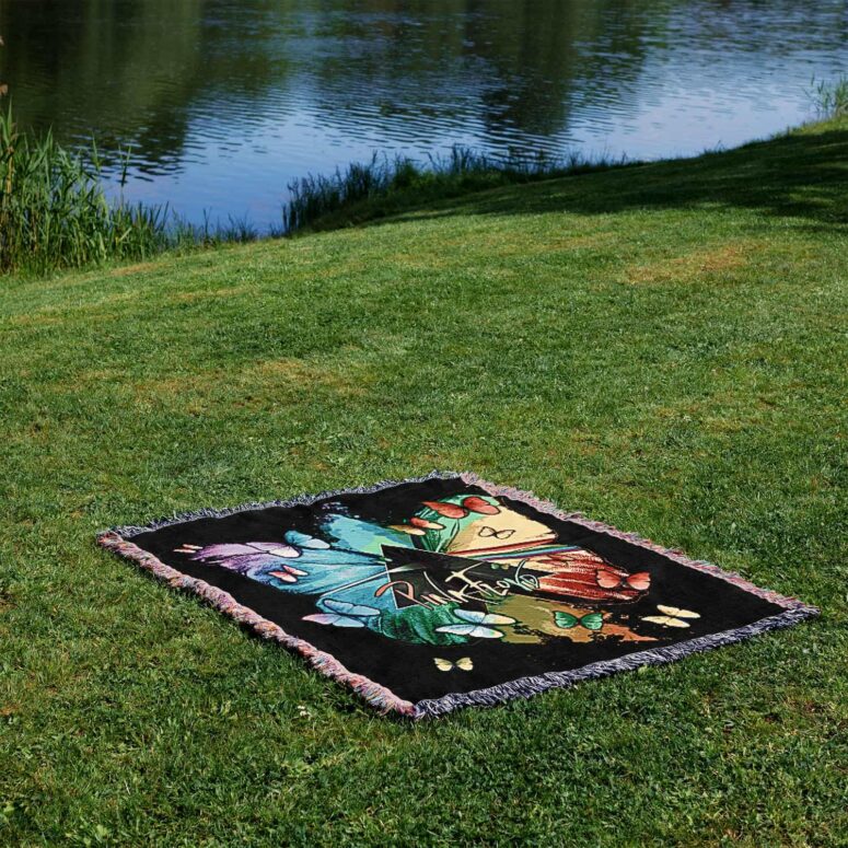 Nick Mason Butterfly x Dark Side Of The Moon Woven Blanket Nick Mason Butterfly x Dark Side Of The Moon Woven Blanket