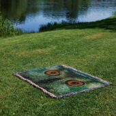 Woven Blanket 04 Owl Eyes Pulse Art - OtherBrick