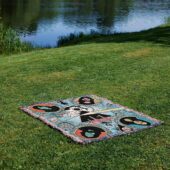 Woven Blanket 04 Pink Floyd Album Dsotm Animal Illustration Art - OtherBrick