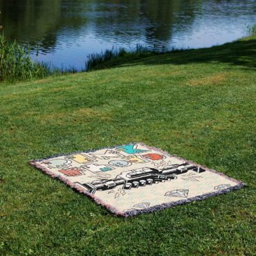 Pink Floyd Boston June 18 1975 Boston MA Woven Blanket