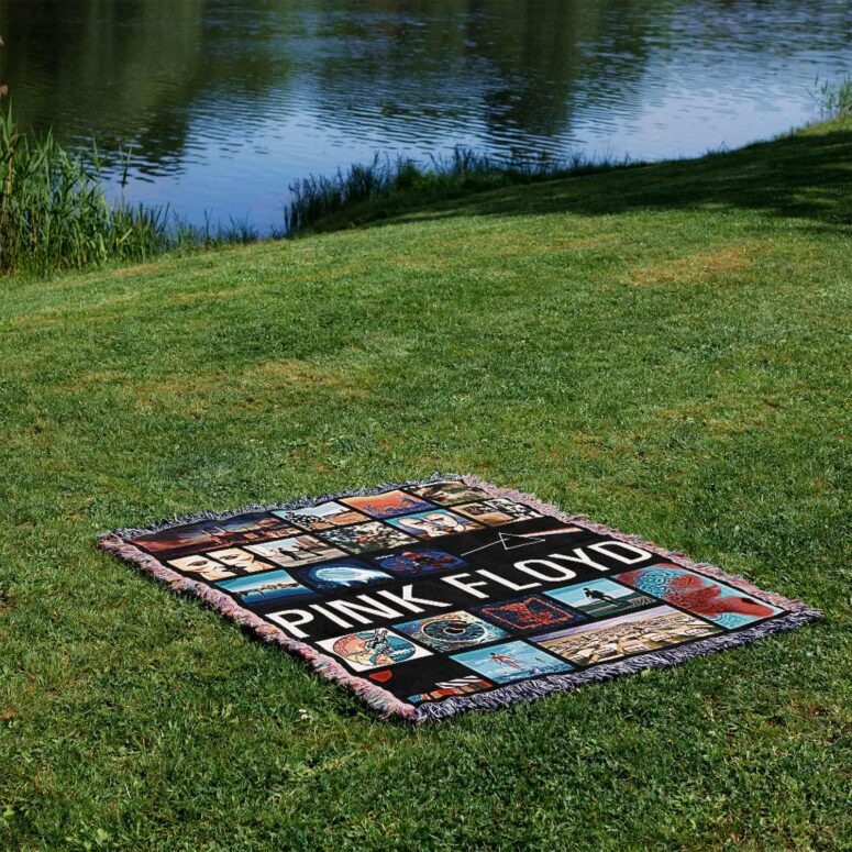 Pink Floyd Discography Collection Woven Blanket Pink Floyd Discography Collection Woven Blanket