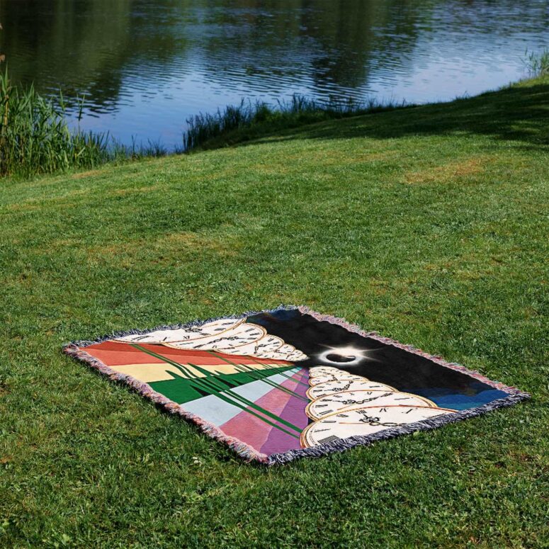 Pink Floyd Eclipse Road Time Dark Side Of The Moon Woven Blanket Pink Floyd Eclipse Road Time Dark Side Of The Moon Woven Blanket