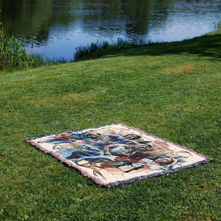 Pink Floyd OilPaint Artwork Limited Edition Woven Blanket Pink Floyd OilPaint Artwork Limited Edition Woven Blanket