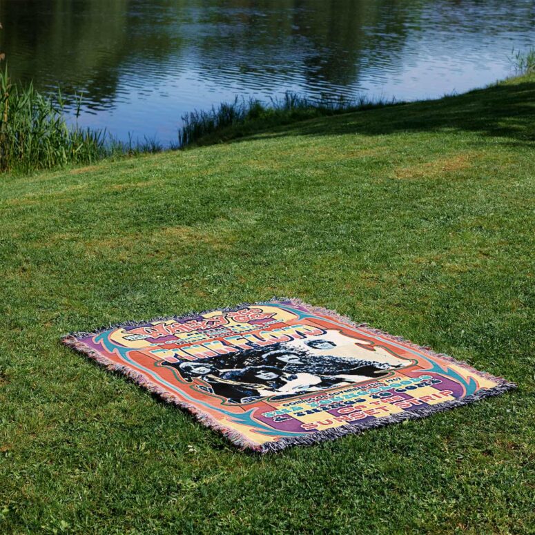 Pink Floyd The Whisky A Go Go 1967 Woven Blanket