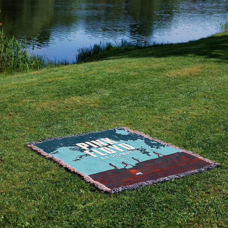 Pink Floyd at Pompeii MCMLXXII Woven Blanket