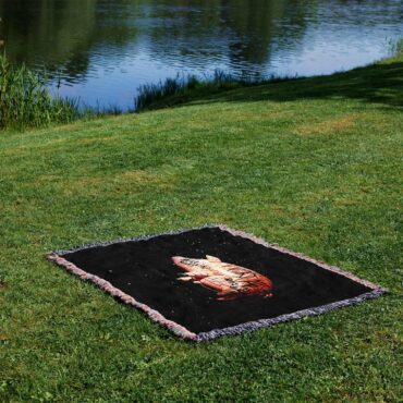 Pink Floyds Flying Pig Woven Blanket