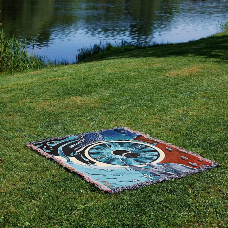 Pulse Hand Drawing Art Woven Blanket