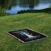 Woven Blanket 04 The Dark Side Of The Moon Attack Earth Art Back - OtherBrick