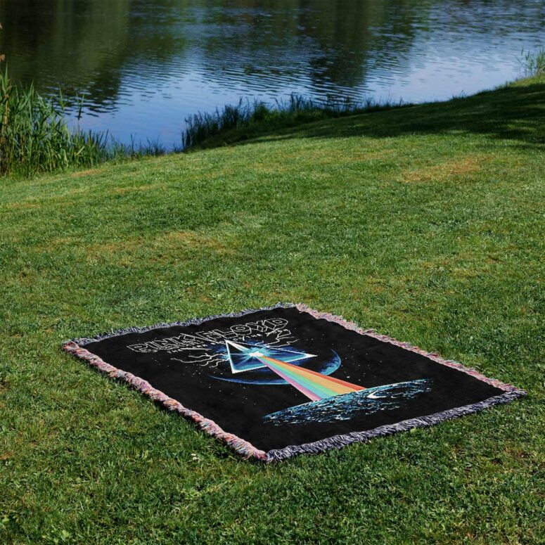 The Dark Side Of The Moon Attack Earth Art back Woven Blanket The Dark Side Of The Moon Attack Earth Art back Woven Blanket