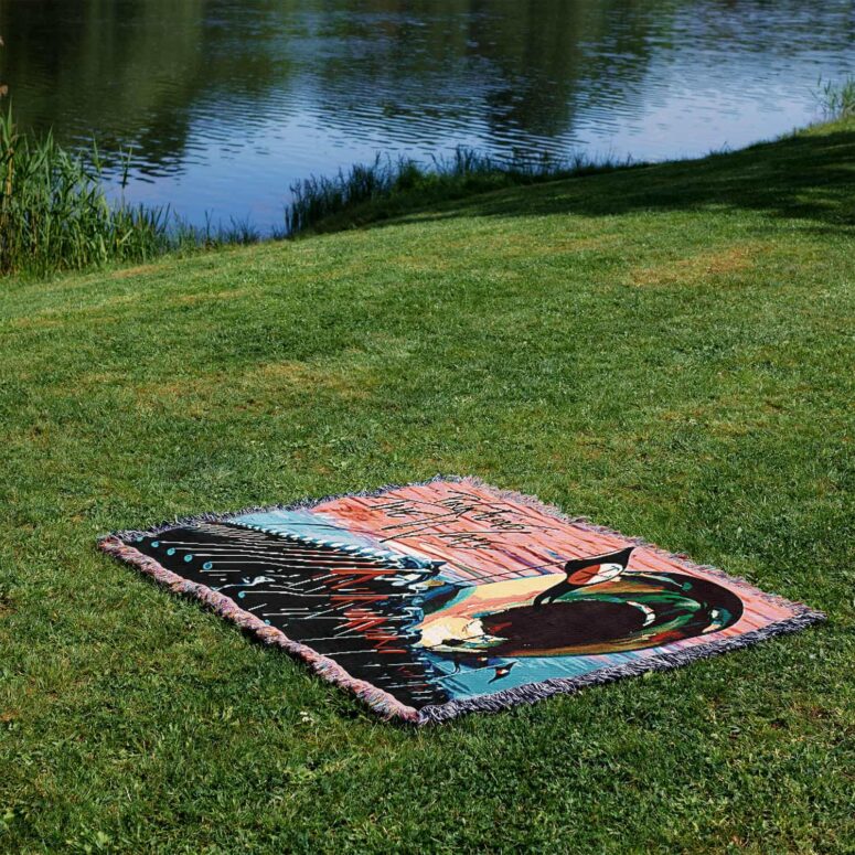 The Wall Hammers and Scream Woven Blanket The Wall Hammers and Scream Woven Blanket