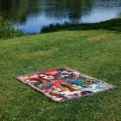 Woven Blanket 04 The Wall Wywh Animals Division Bell Atom Heart Mother Collage Art - OtherBrick