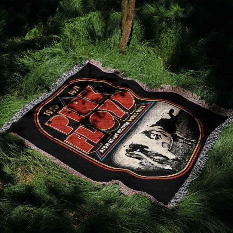 1970 1971 Atom Heart Mother World Tour Woven Blanket